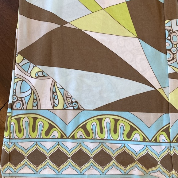 Chico's Cyclone Palazzo Pants/ Retro Wide Leg Geometric 0 petite=4 or small - Picture 3 of 7